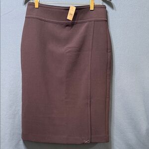 New Ann Taylor Classic Navy Blue Pencil Skirt with Front Slit Size 6